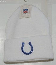 NFL Team Apparel Licensed Indianapolis Colts White Winter Cap image 1