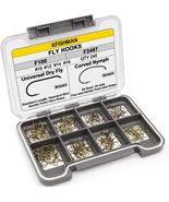 Barbless Fly Tying Hooks • Dry/Wet, Nymph, Curved Scud Czech • Size #10–... - €27,84 EUR