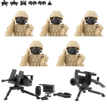 Mlitary Building Blocks Solider Figures Gifts Weapons Machine Guns #F1-M - $475.72 MXN