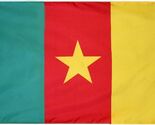 Cameroon - 4'X6' Nylon Flag - Nylon, Without Fringe, Grommets - $62.40
