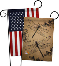 Dragonfly Burlap - Impressions Decorative USA - Applique Garden Flags Pack - GP1 - £24.27 GBP