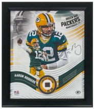 Aaron Rodgers Green Bay Packers Framed 15 x 17 Game-Used Football Collage LE 50 - $64.50