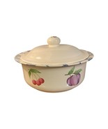 Pfaltzgraff Hopscotch 2.5 Quart Covered Casserole with Lid Fruit Checker... - $29.70