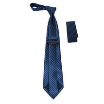 Men's Woven Tie Hankie Set J.Valintin Private Collection R84 Blue Checkers image 3