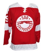Any Name Number Soo Greyhounds Retro Hockey Gretzky Jersey Red Any Size - $74.88 CAD