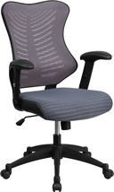 Executive Swivel Office Chair With Adjustable Arms By Flash Furniture, With A - £164.74 GBP