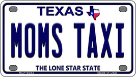 Moms Taxi Texas Novelty Mini Metal License Plate Tag - £11.67 GBP