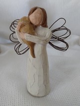 1999 Willow Tree Angel Of Friendship Susan Lordi Girl with Puppy Dog Demdaco - £11.19 GBP