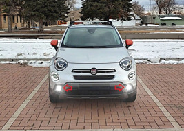 White LED Halo Bottom Fog Lights Driving Lamp Kit For 2016-2023 Fiat 500X - £93.96 GBP