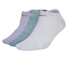 Nike Women`s Everyday Cushioned No Snow Socks 3 Pack Medium SK0045-997 - £22.74 GBP