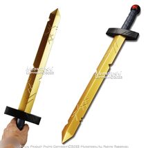 24” Foam Scarlet Golden Battle Sword Finn Adventure Fantasy Cosplay Cost... - $18.79