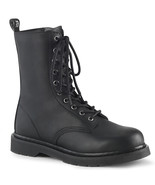 DEMONIA BOLT-200 Mens Unisex Goth Punk Military Mid Calf Ankle Vegan Bik... - $123.02 CAD