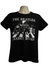 The Beatles Abbey Road Rock Band Concert Black Graphic T-Shirt Medium Stretch - £19.83 GBP