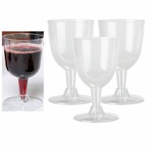 20 Pc Disposable Champagne Flute Wine Glasses Clear Plastic 5.5Oz Wedding Party - £19.17 GBP