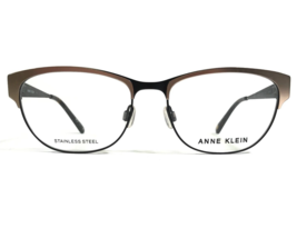 Anne Klein Eyeglasses Frames AK5071 001 BLACK Gold Round Full Rim 51-16-135 - £36.61 GBP
