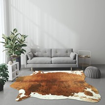 Brown Dweike Faux Cowhide Rug 5 Ft X 6 Ft 158 X 190 Cm, Large, Home Decor Mat. - £67.14 GBP