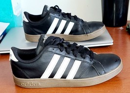 Adidas Baseline Size 3 Boy&#39;s Kid&#39;s Shoes K Fashion Sneakers Black 3 - £14.99 GBP