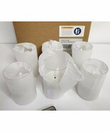 6 Pack White Flameless LED Pillar Candles with Remote Control - $38.83 CAD