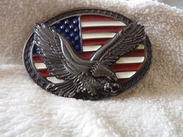 Eagle Belt Buckle with American Flag in Background No Brand Name New  No... - £5.38 GBP