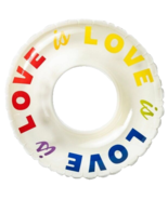 &quot;Love is Love&quot; Inflatable Rainbow Pool Float, 33&quot; Dia Multicolor #Take P... - $13.56 CAD