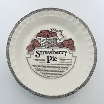 Jeannette Corporation Royal China Round Strawberry Pie Recipe Baking Dish USA - £16.91 GBP