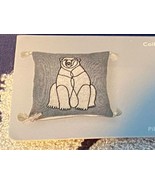 Polar Bear Pillow Cover Northern Lights Christmas Holiday Place &amp; Time N... - £18.39 GBP