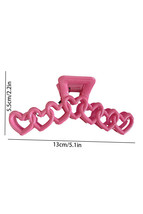 Rose Red Valentines Heart Shaped Large Hair Claw - $52.28 MXN