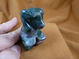 Y-MON-732 Green purple jasper MONKEY love APE gem figurine gemstone CHIM... - $19.74