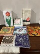 Vtg LOT MIXED Paper Napkins Decoupage Crafts Summer Fall Winter Xmas OVER 100 Pc - £25.01 GBP