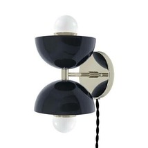 Double Sconce Cup Mid Century Double Shade Wall Fixture Lamps Lighting S... - £149.47 GBP