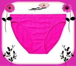 XL Hot Bali Pink Textured Scalloped Edge Seamless Victorias Secret Bikini Pantie - £8.78 GBP