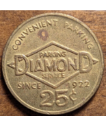 Seattle, Washington WA Parking Diamond Service Since 1922 25¢ Token Type 2 - $5.08