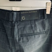 Banana Republic Ladies Grey Herringbone Metallic Ryan Lined Long Pants Nwt 6 - £41.49 GBP