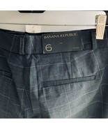 BANANA REPUBLIC LADIES GREY HERRINGBONE METALLIC  RYAN LINED LONG PANTS ... - £41.46 GBP