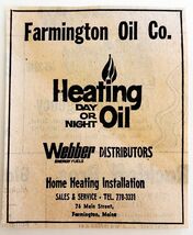 1976 Farmington Oil Co Heating Advertisement Maine Utility Supplier F15H - €8,58 EUR
