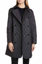 new BURBERRY Women&#39;s Tything Diamond Quilted Double Breasted Coat in Black M - £602.86 GBP