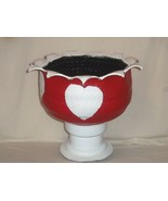 POTS:Sunburst Home Decor Rubber (Golf Cart) Tire , Red with White Hearts... - £31.08 GBP