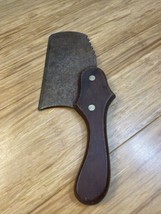 Vintage Meat Cleaver Wooden Handled Knife KG JD - £19.78 GBP