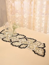 Cotton Beautiful Beaded Table Runner Craftsmanship, 13 X 36 Inches, - £38.36 GBP