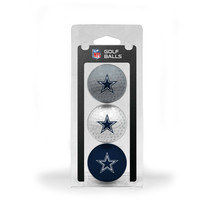 Dallas Cowboys NFL Regulation Size Golf Balls 3 Pk Durable Color Logo - £13.21 GBP