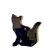3Pc Handmade Ceramic Black Cat Wall Hanging, Halloween Ornaments For Hom... - £47.12 GBP