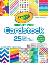 Crayola Cardstock 25/Pkg-Bright Pop (Pack of 2) - $49.49
