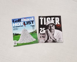 Bundle Lot of 2 Golf Digest Hot List Tiger Woods Anniversary Magazine 2021 - £14.15 GBP