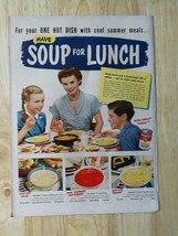 Vintage 1950 Campbell&#39;s Chicken Noodle Soup For Lunch Original Ad  921 - $6.64