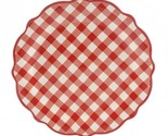 Four (4) Pioneer Woman ~ Red &amp; White ~ Gingham ~ 10.75&quot; Dinner Plate ~ S... - £59.27 GBP