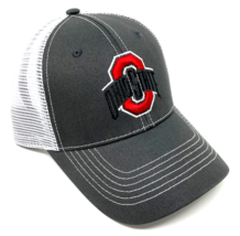 Ohio State University Buckeyes Logo Grey White Mesh Trucker Snapback Hat Cap Nwt - £17.10 GBP