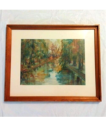 Vtg. Signed Original Impressionist Watercolor Landscape French? German? ... - $289.58