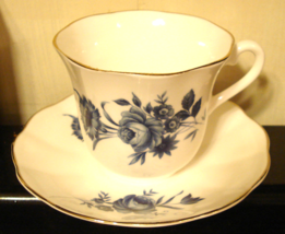 ELIZABETHAN FINE BONE CHINA Porcelain by TAYLOR &amp; KENT POTTERY Blue Rose... - $14.80