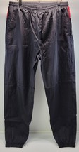 Vintage  Nylon Black Red Track Pants Men XL Warm Up Workout Zip Legs - £7.82 GBP