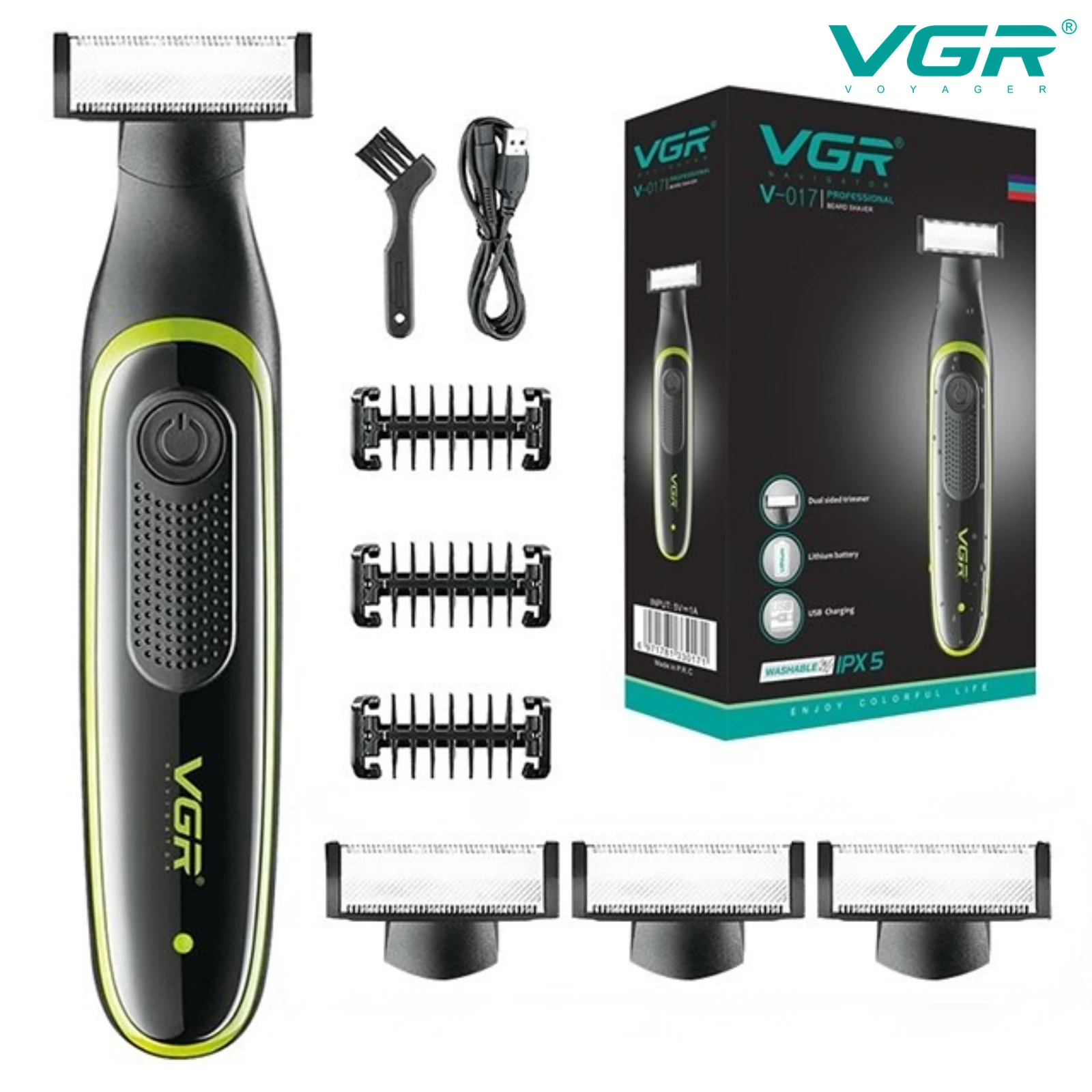 VGR Shaver Waterproof Hair Shaving Machine Professional Razor Rechargeab... - $17.08